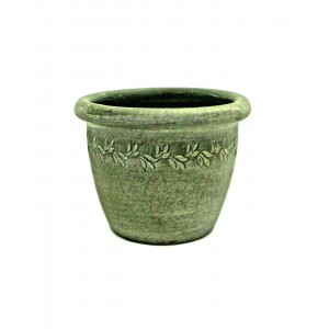 Small Single Pot Plant Pottery Green made in Thailand Home Decor Small Single Pot Plant Pottery Green made in Thailand Home Decor